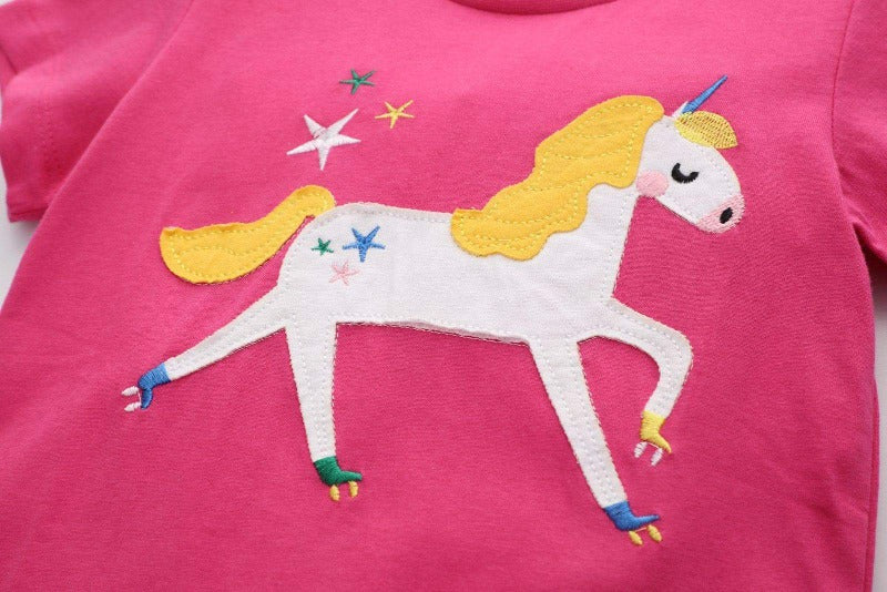 Pink Unicorn T-shirt for Toddler/Kid Girls