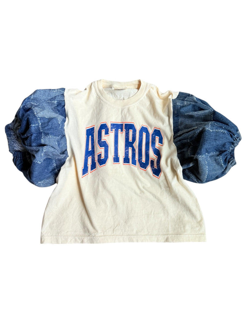 Baby Blue Dodgers Polka Dot Puff (Choose between a T Shirt Puff or Off Shoulder)