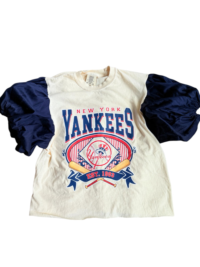 NY Yankees Americana Puff (Choose between a T Shirt Puff or Off Shoulder)