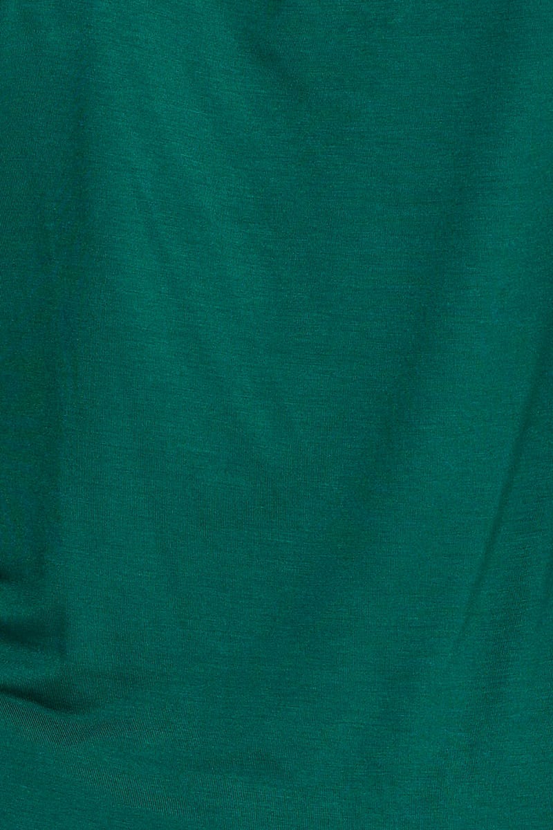Green Tank Top Asymmetrical Cut Out Strap Jersey