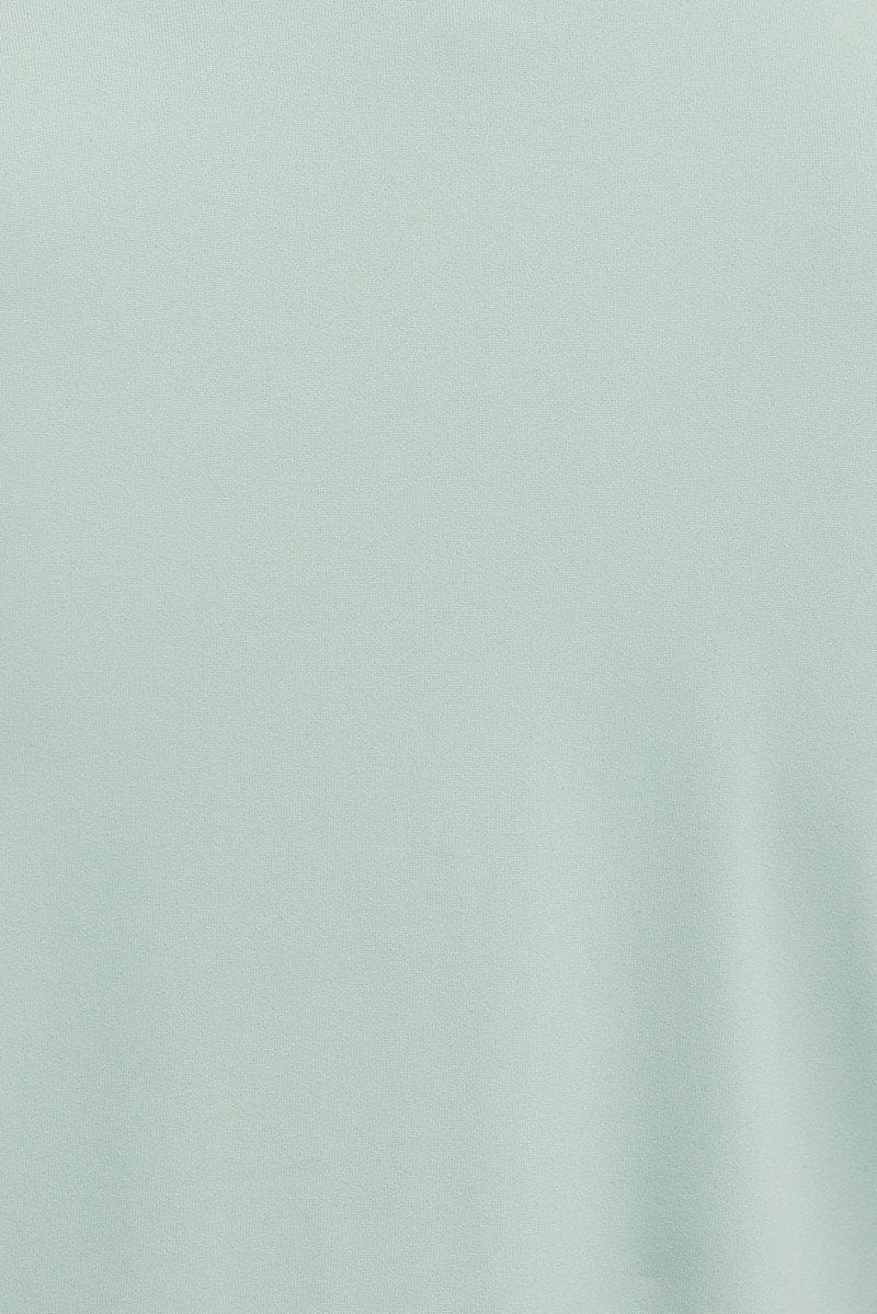 Green Cut Out Top Short Sleeve Supersoft