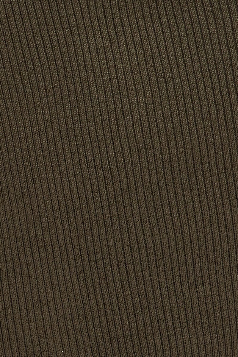 Green Knit Top Bust Cut Out Short Sleeve