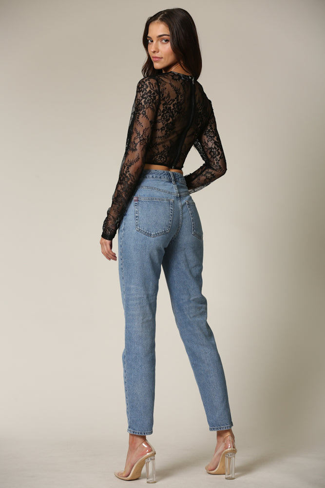Lace Cut-Out Top – A Bold and Elegant Fashion Statement