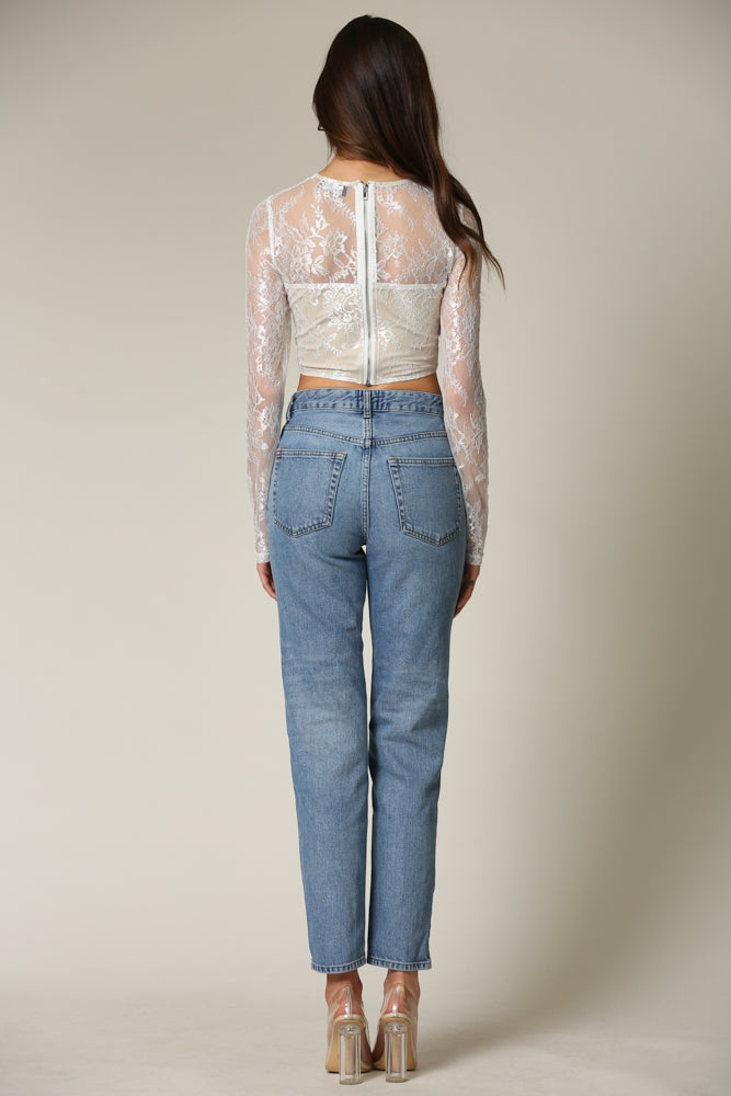 Lace Cut-Out Top – A Bold and Elegant Fashion Statement