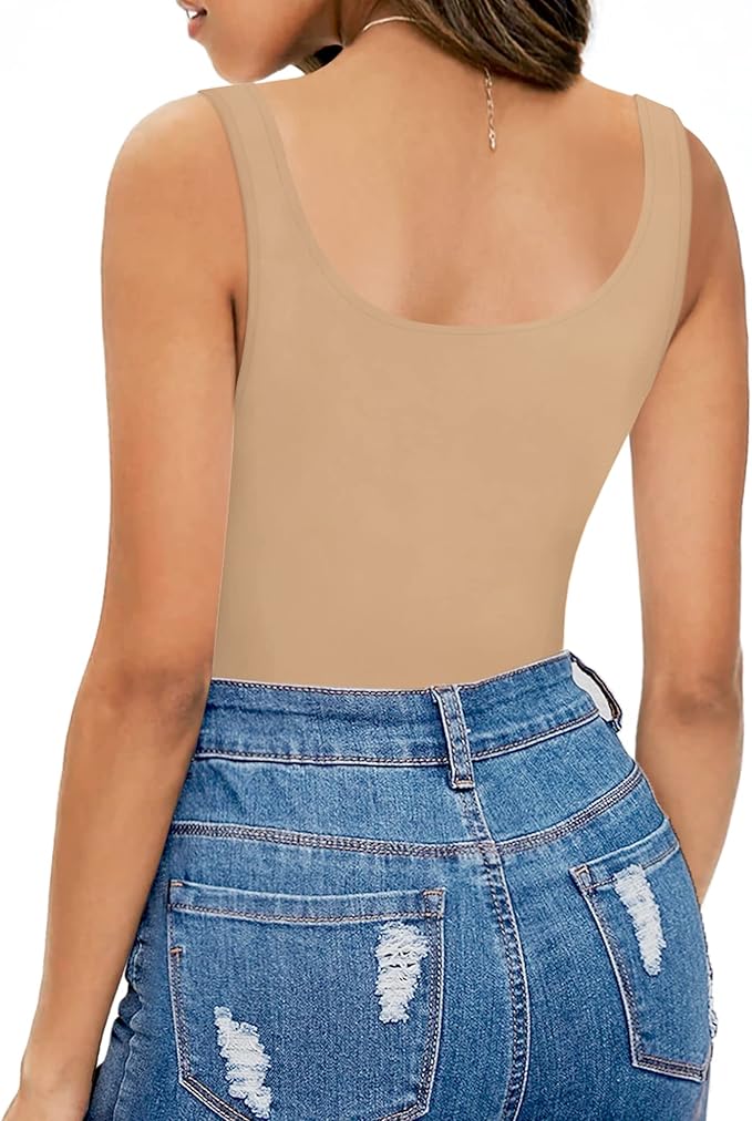 Jesus Saves - Womens Scoop Neck Sleeveless Tank Top Bodysuits Sexy Backless Ribbed Body Suits