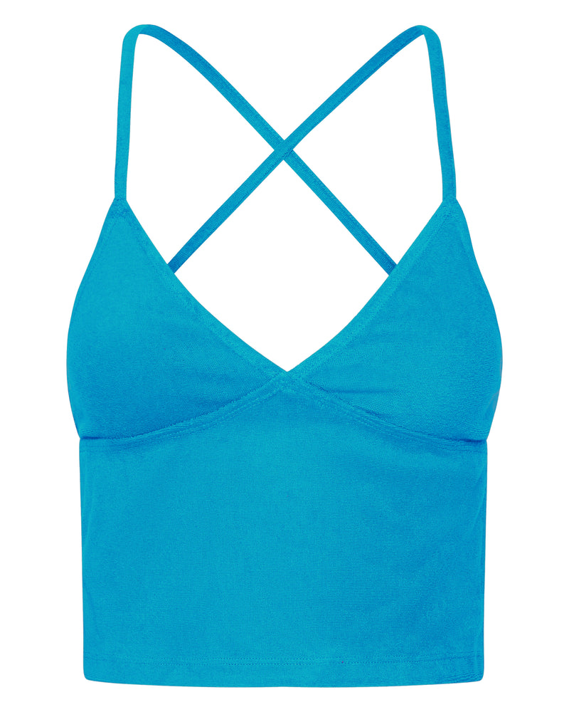 Peggy Backless Top — Ocean