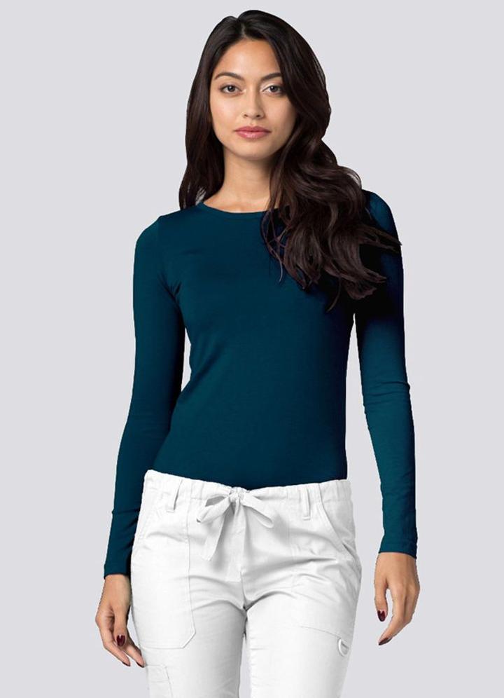 Long Sleeve Comfort Tee by Adar XXS-3XL / CARIBBEAN BLUE