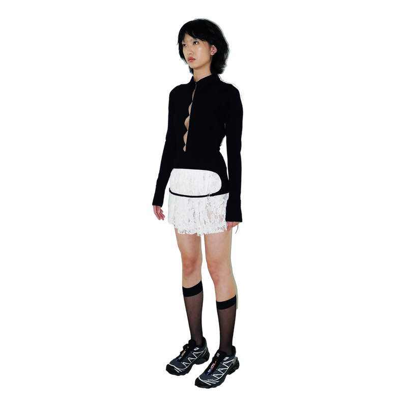 Code Backless Shirt — Black