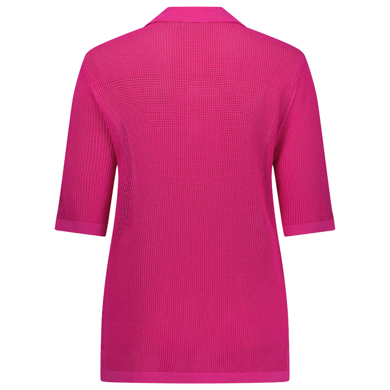 Cedar Women's Button Up Tee - Fuchsia