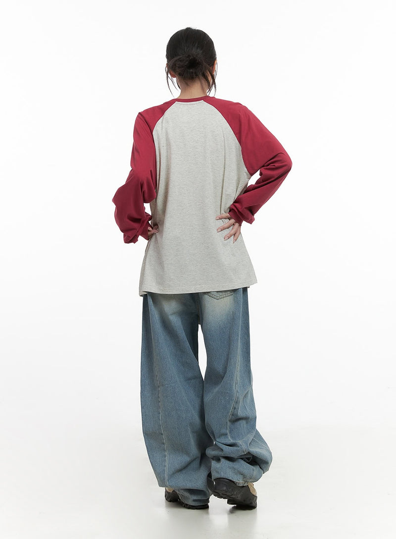 Pearl Casual Washed Loose Fit Denim Jeans CO402