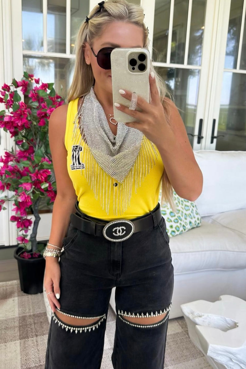 AS SEEN ON TAYLOR!! The Nikki Black Denim Rhinestone Jean