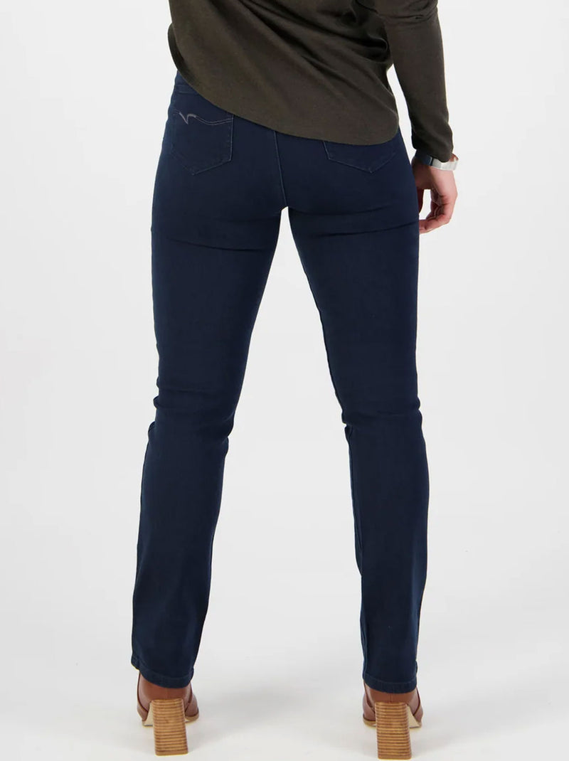 VASSALLI SLIM LEG PULL ON DENIM PANT
