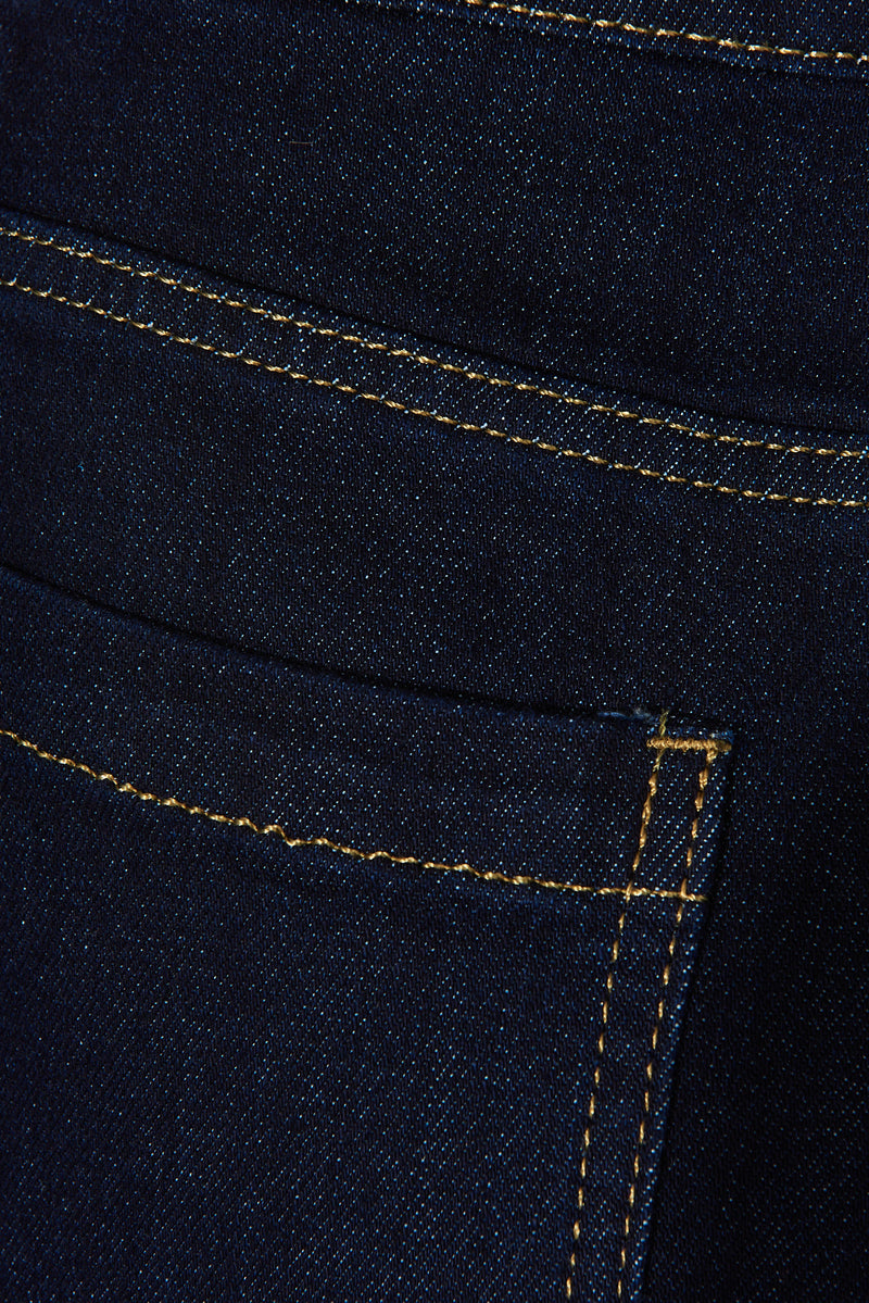 Atwood High Rise Relaxed Leg Jean In Dark Blue Denim