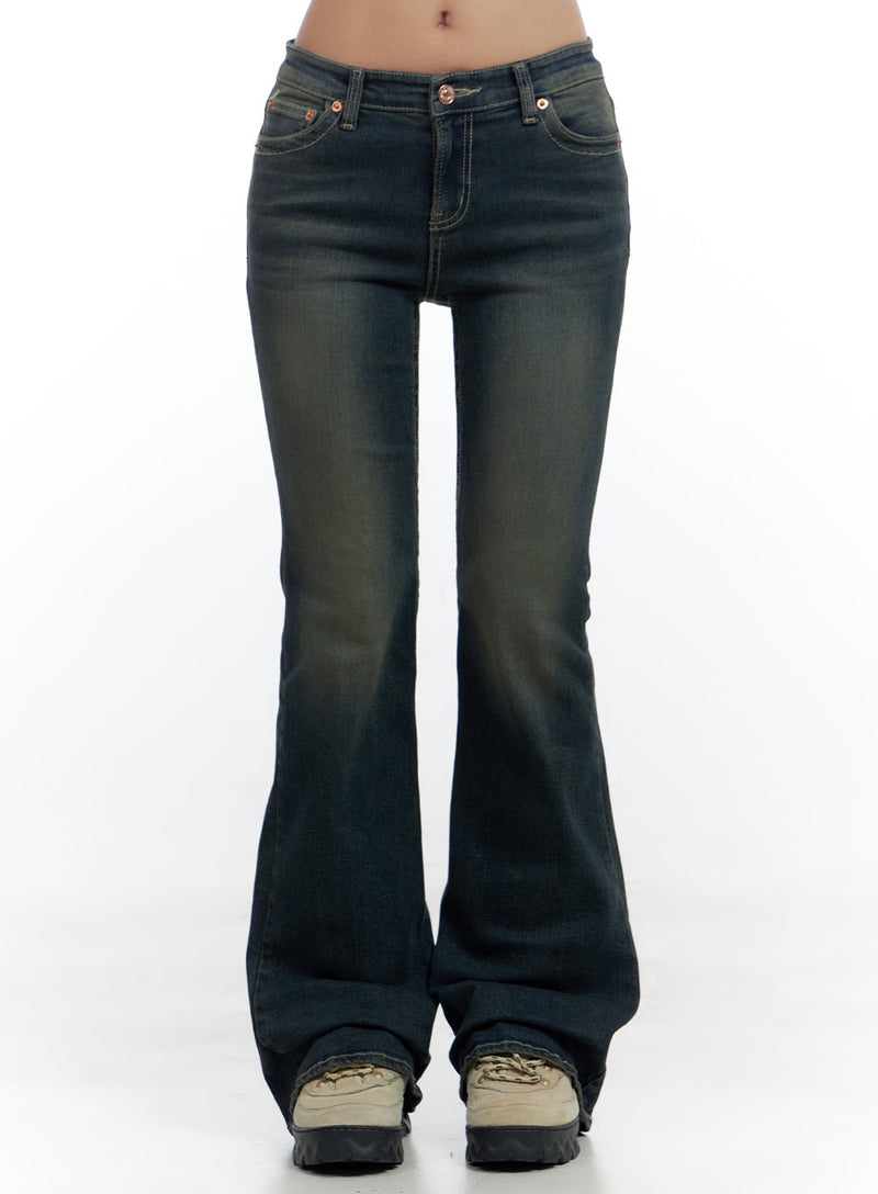 Aspen SlimFit Washed Bootcut Denim Jeans CS424