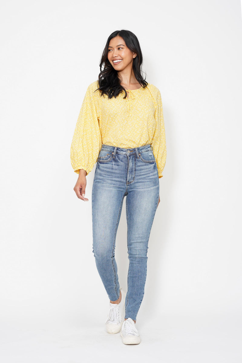 Judy Blue High Waist Tummy Control Vintage Shield Skinny Denim Jeans 88871