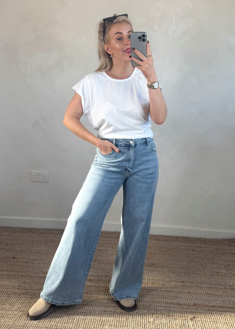 Daisy wide leg jeans - light blue denim (to a size 20)