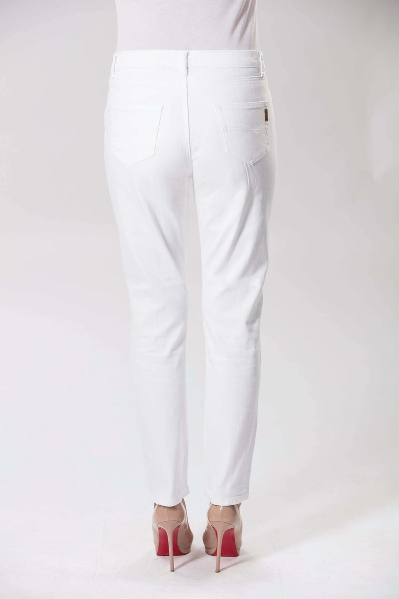 W04B2074 Audrey White Stretch Denim Jeans for Women