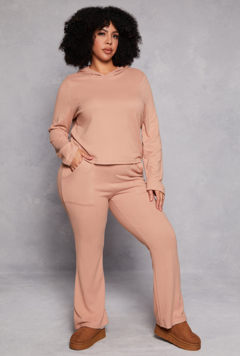 Plus Size Pullover Hooded Sweatshirt