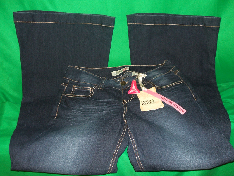 Women Vintage Paris Blues Bell Bottoms Denim Pants Jeans