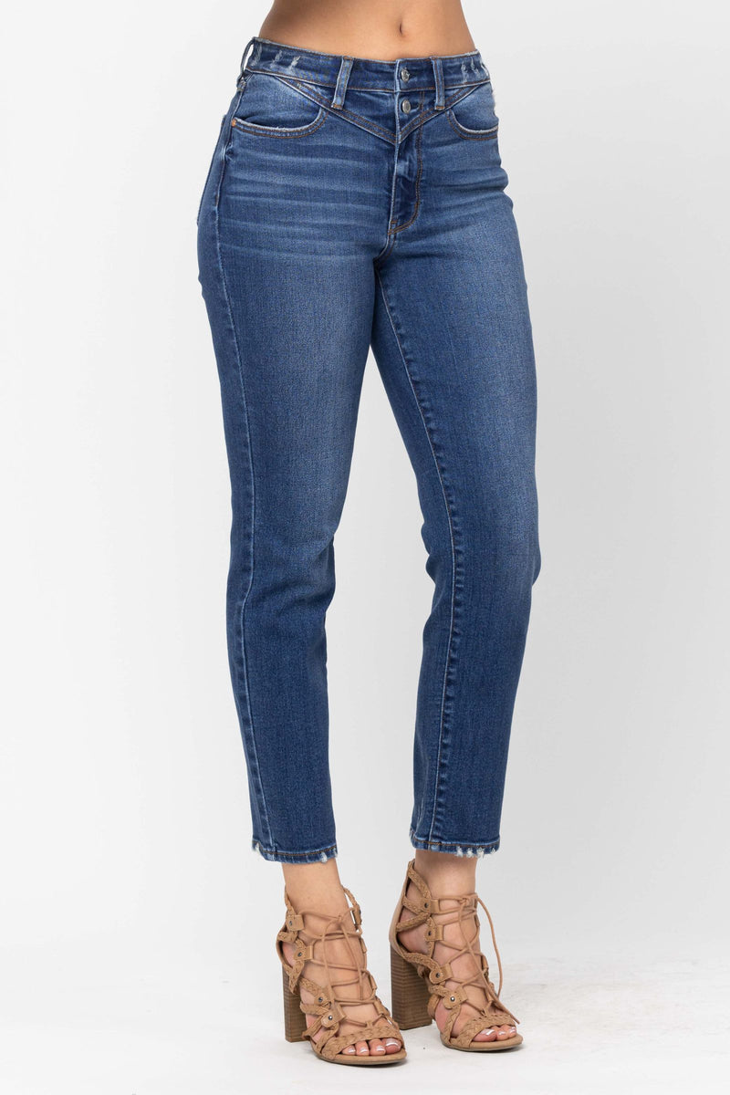 Judy Blue High Waist Front Yoke Slim Fit Denim Jeans 82329
