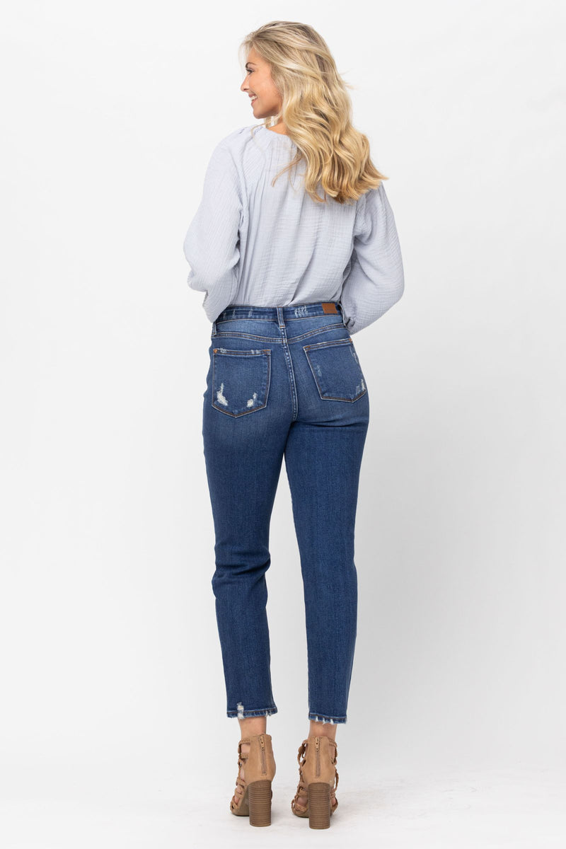 Judy Blue High Waist Front Yoke Slim Fit Denim Jeans 82329