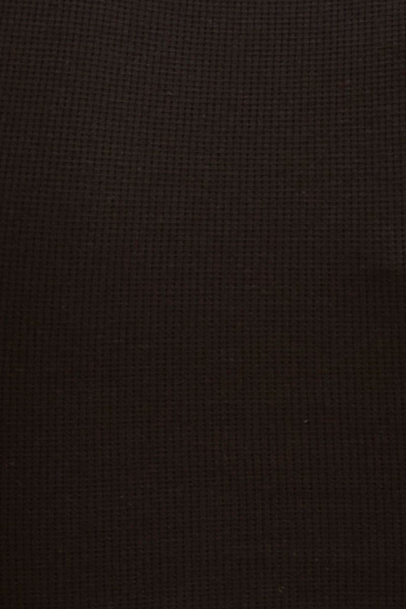 Black Sutton Waffle Crew Neck Baby Tee
