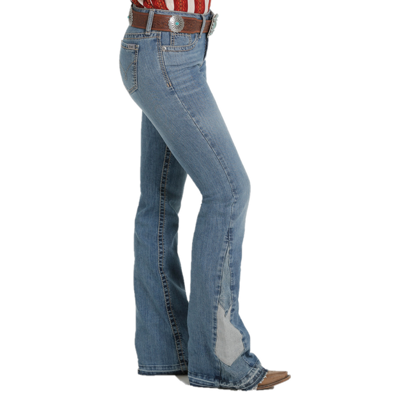 Cruel Girl® Ladies Hannah Mid-Wash Flare Jeans CB19354071