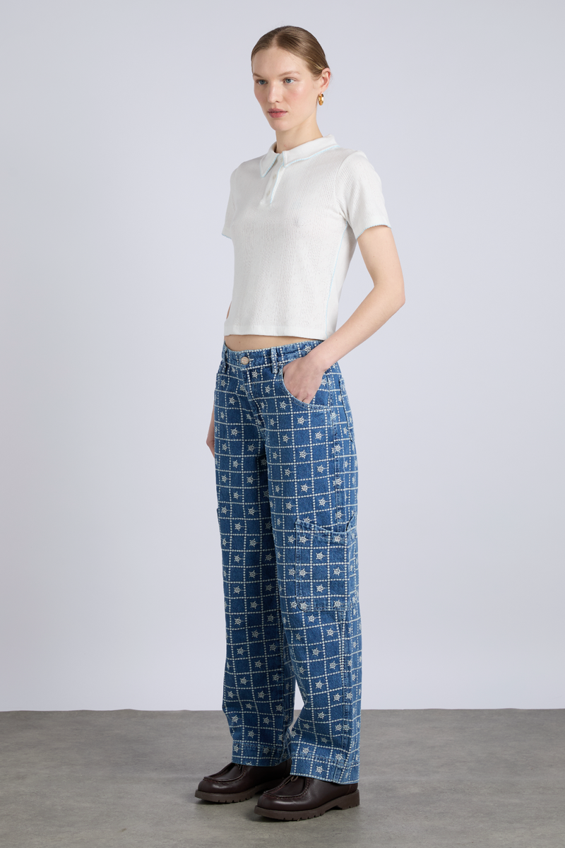 drew jeans - broderie