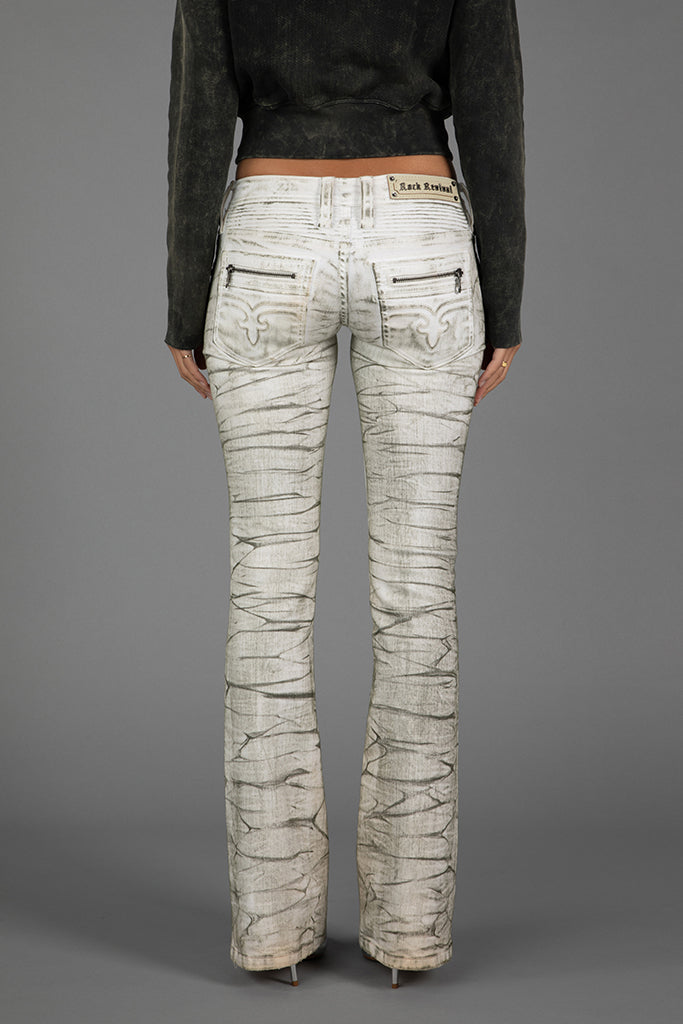 Kamil Super Low-Rise Moto Bootcut Jeans