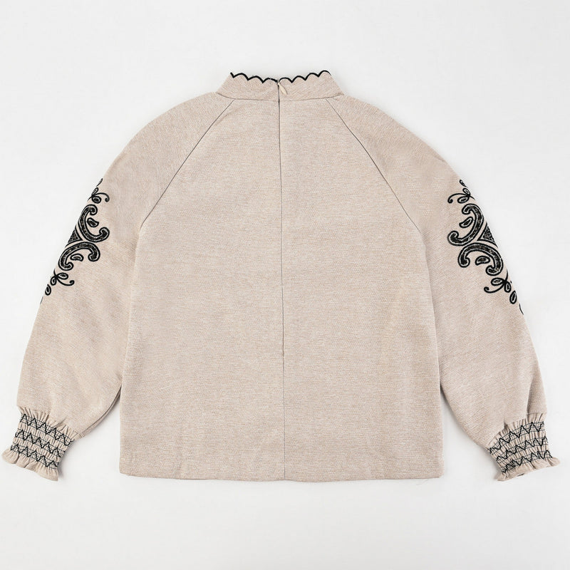 Melange Tropez Embroidery Top
