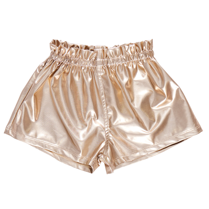 Girls Lame Theodore Short - Gold