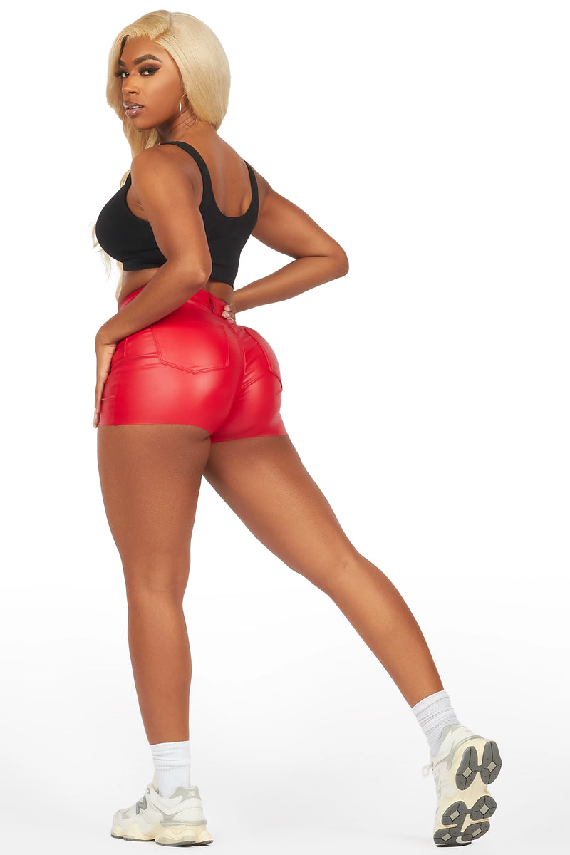 Tamry Red PU Short