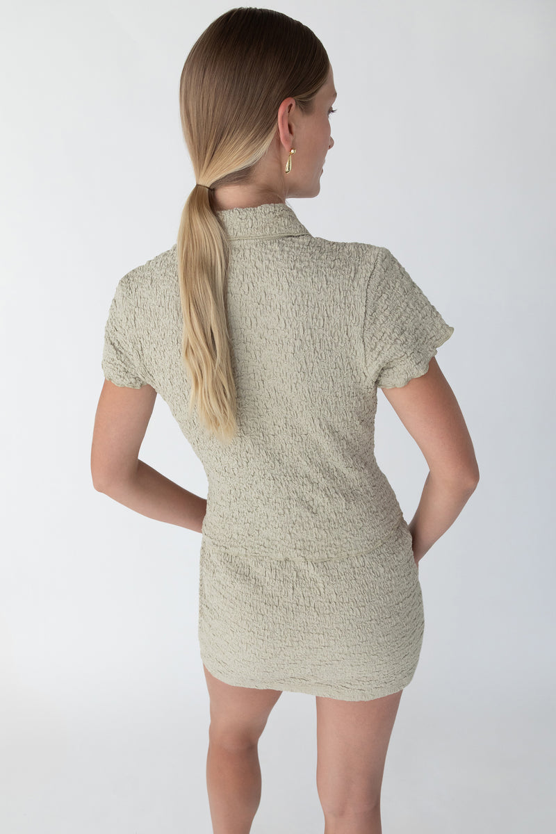CRINKLE MINI SKIRT