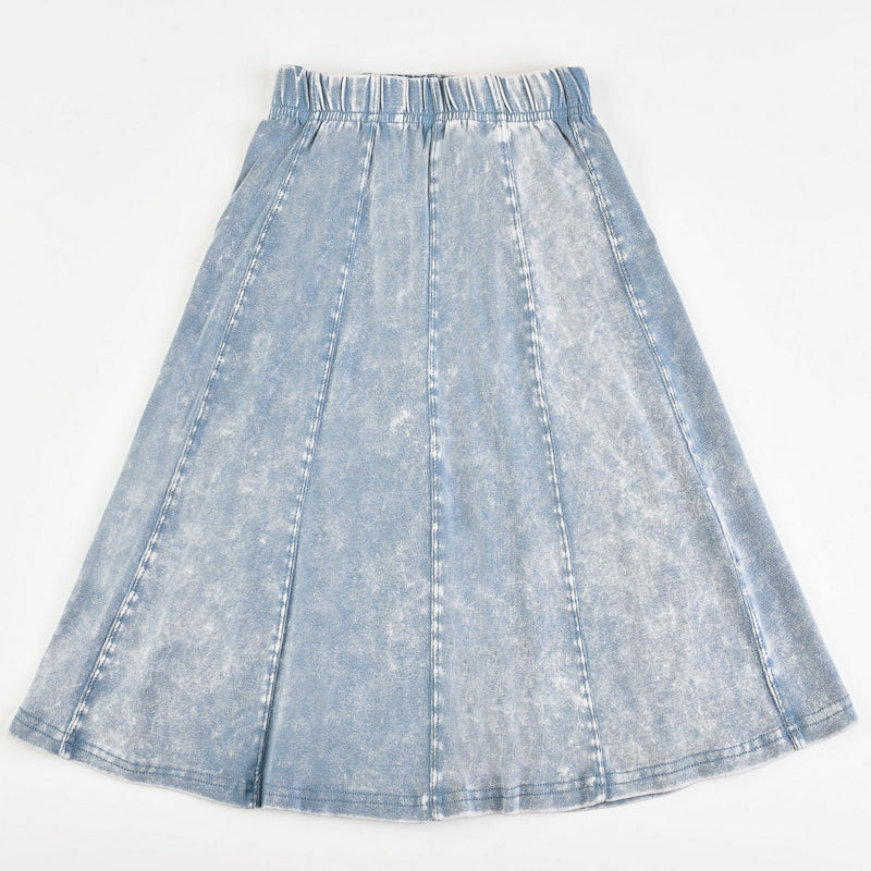 Jersey Wash Panel Skirt