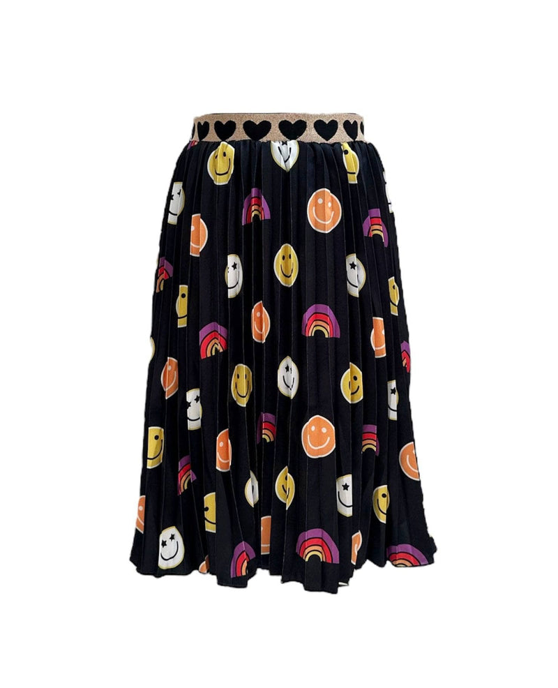 Rainbows and Emoji Satin Skirt